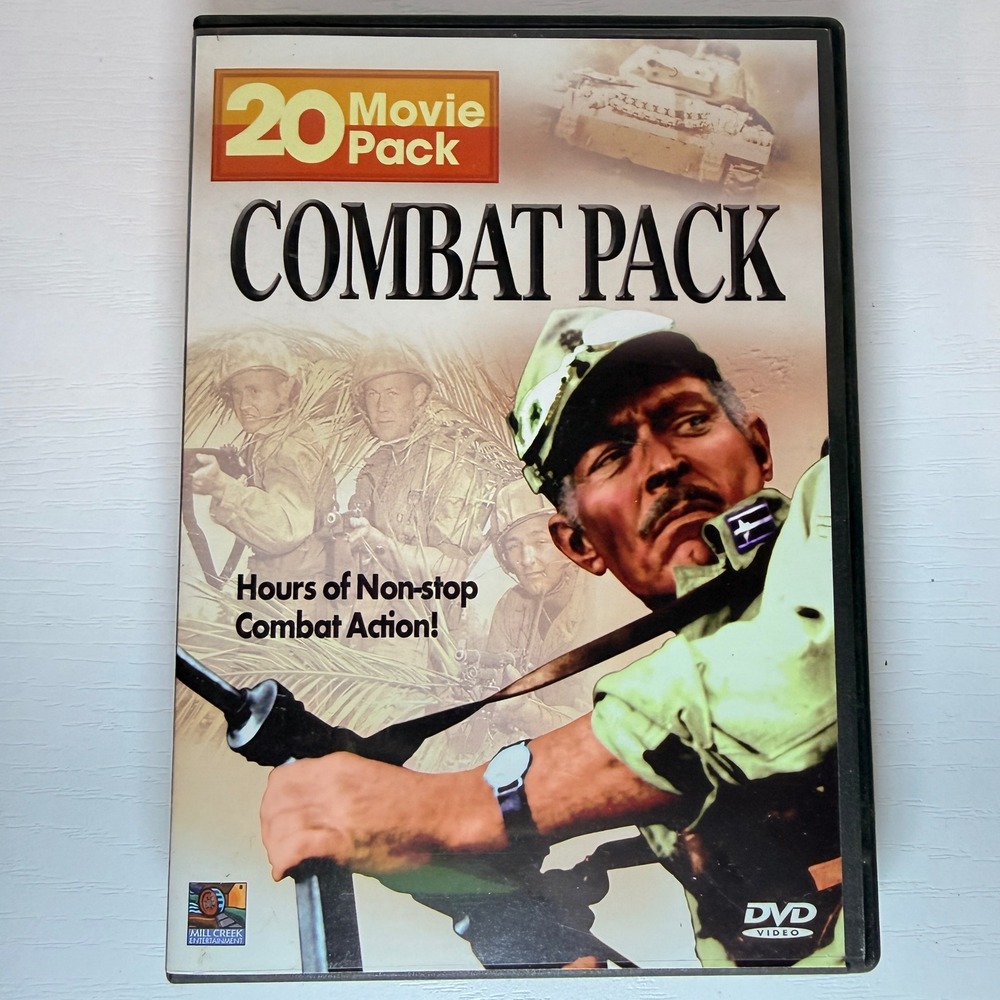 Combat Pack 20 Movie Pack DVD Mill Creek Entertainment War Action 4 Disc Set